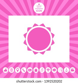 Sun icon symbol. Graphic elements for your design