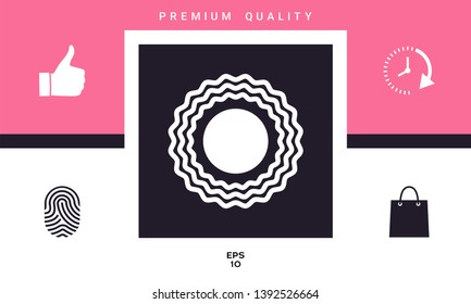Sun icon symbol. Graphic elements for your design