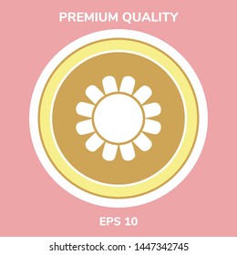 Sun icon symbol. Graphic elements for your design