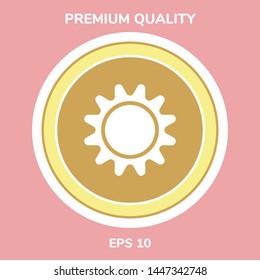 Sun icon symbol. Graphic elements for your design