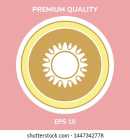 Sun icon symbol. Graphic elements for your design