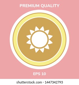 Sun icon symbol. Graphic elements for your design