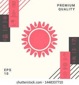 Sun icon symbol. Graphic elements for your design