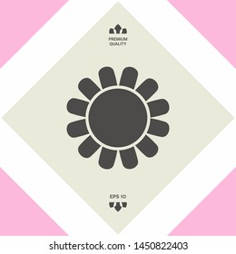 Sun icon symbol. Graphic elements for your design