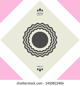 Sun icon symbol. Graphic elements for your design