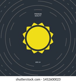 Sun icon symbol. Graphic elements for your design