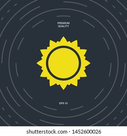 Sun icon symbol. Graphic elements for your design