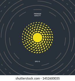 Sun icon symbol. Graphic elements for your design