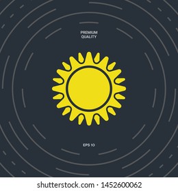 Sun icon symbol. Graphic elements for your design