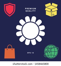 Sun icon symbol. Graphic elements for your design