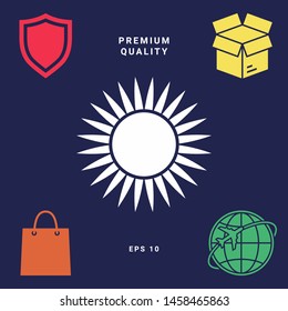 Sun icon symbol. Graphic elements for your design