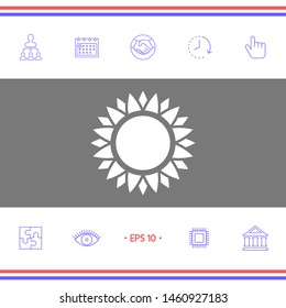 Sun icon symbol. Graphic elements for your design
