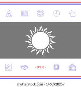 Sun icon symbol. Graphic elements for your design