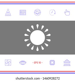 Sun icon symbol. Graphic elements for your design