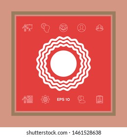 Sun icon symbol. Graphic elements for your design