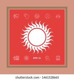 Sun icon symbol. Graphic elements for your design