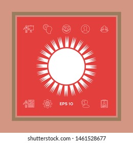 Sun icon symbol. Graphic elements for your design