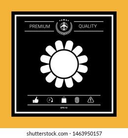 Sun icon symbol. Graphic elements for your design