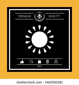 Sun icon symbol. Graphic elements for your design