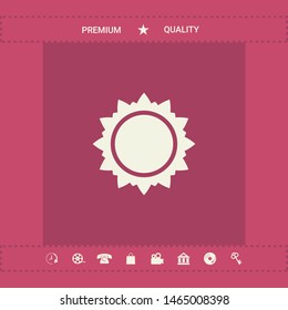 Sun icon symbol. Graphic elements for your design