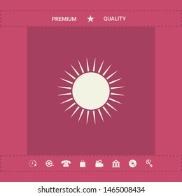Sun icon symbol. Graphic elements for your design