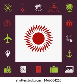 Sun icon symbol. Graphic elements for your design