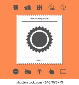 Sun icon symbol. Graphic elements for your design