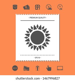 Sun icon symbol. Graphic elements for your design