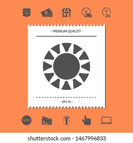 Sun icon symbol. Graphic elements for your design