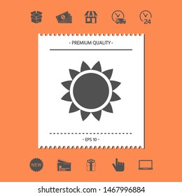 Sun icon symbol. Graphic elements for your design