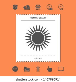Sun icon symbol. Graphic elements for your design