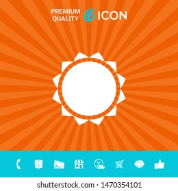 Sun icon symbol. Graphic elements for your design