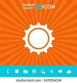 Sun icon symbol. Graphic elements for your design