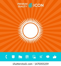 Sun icon symbol. Graphic elements for your design