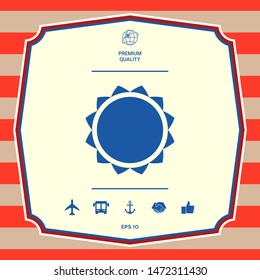Sun icon symbol. Graphic elements for your design