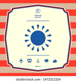 Sun icon symbol. Graphic elements for your design