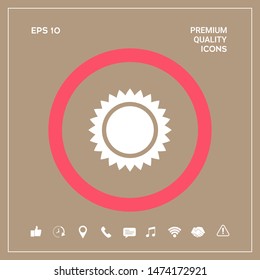 Sun icon symbol. Graphic elements for your design