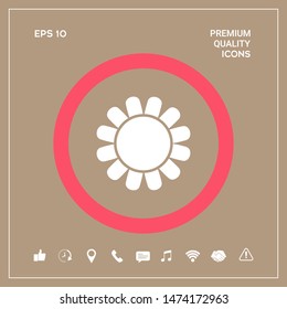 Sun icon symbol. Graphic elements for your design