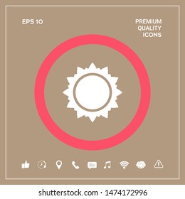 Sun icon symbol. Graphic elements for your design