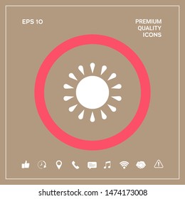 Sun icon symbol. Graphic elements for your design