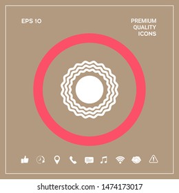 Sun icon symbol. Graphic elements for your design