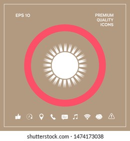 Sun icon symbol. Graphic elements for your design