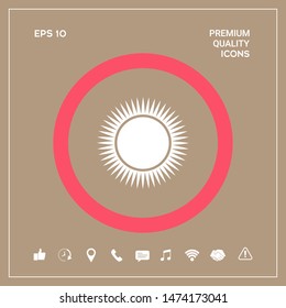 Sun icon symbol. Graphic elements for your design