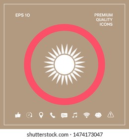 Sun icon symbol. Graphic elements for your design