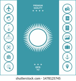Sun icon symbol. Graphic elements for your design