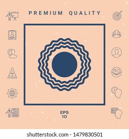 Sun icon symbol. Graphic elements for your design