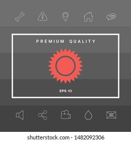 Sun icon symbol. Graphic elements for your design