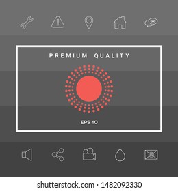 Sun icon symbol. Graphic elements for your design