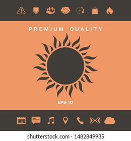 Sun icon symbol. Graphic elements for your design