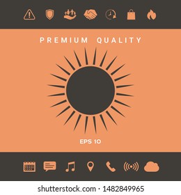Sun icon symbol. Graphic elements for your design
